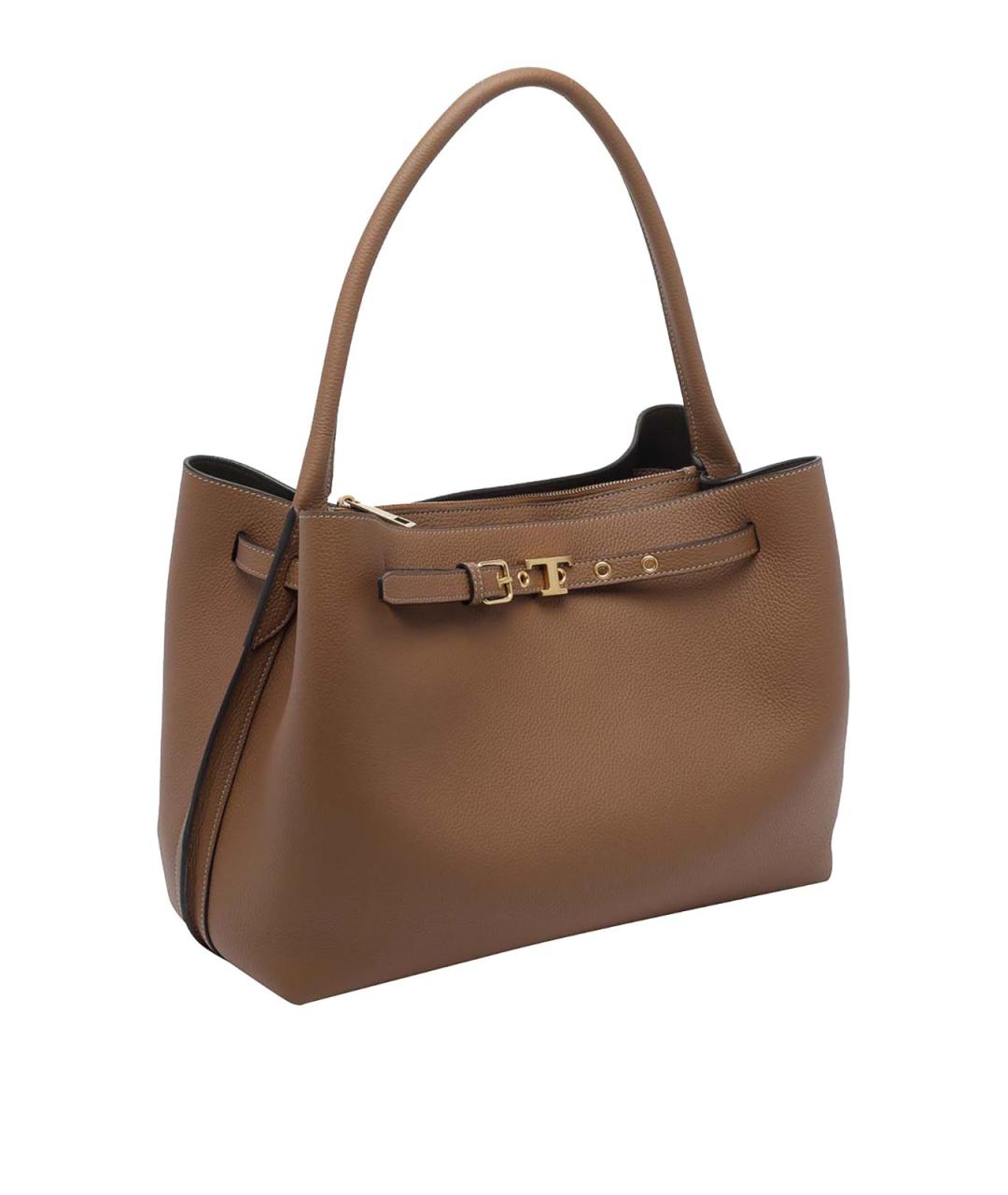 TOD'S Коричневая кожаная сумка через плечо, фото 2