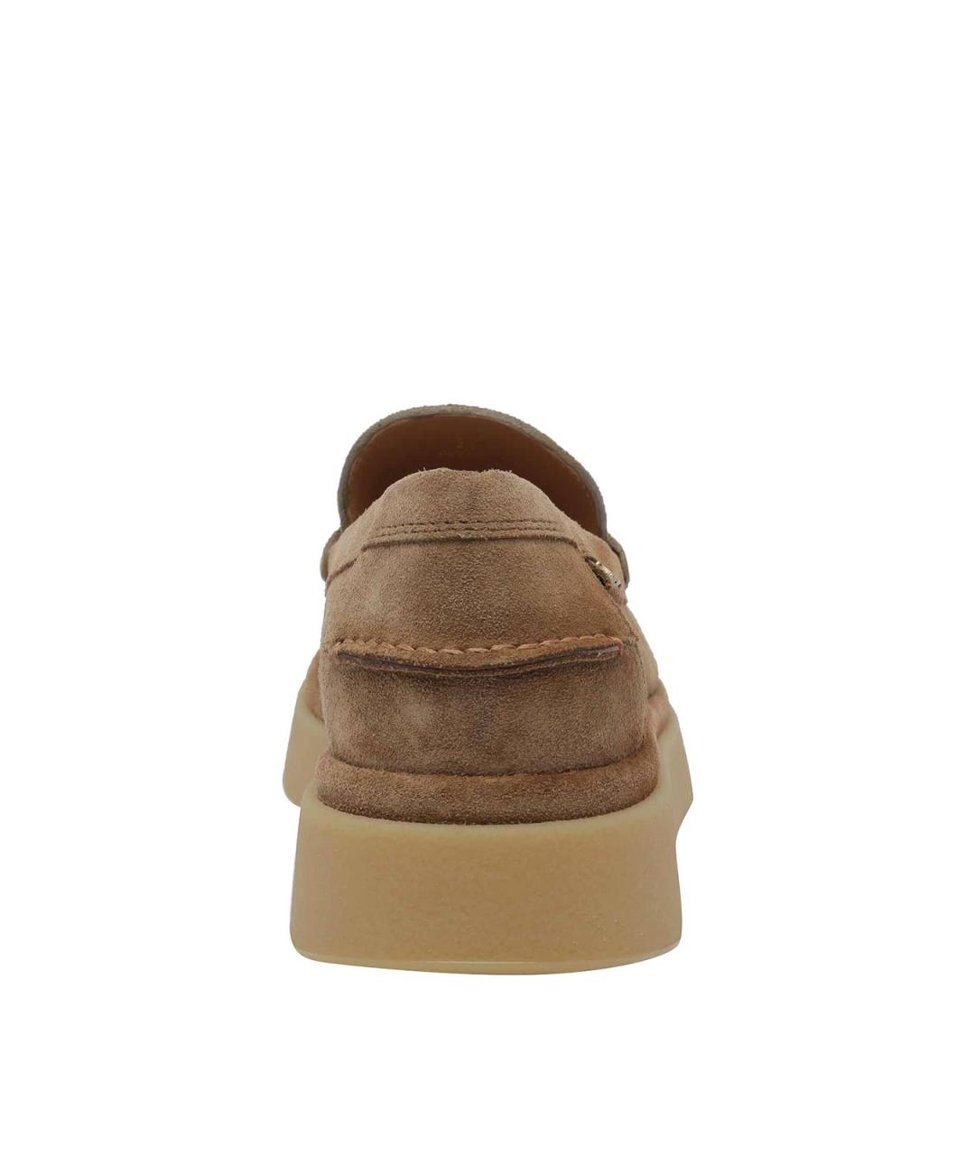 TOD'S Бежевые замшевые лоферы, фото 4