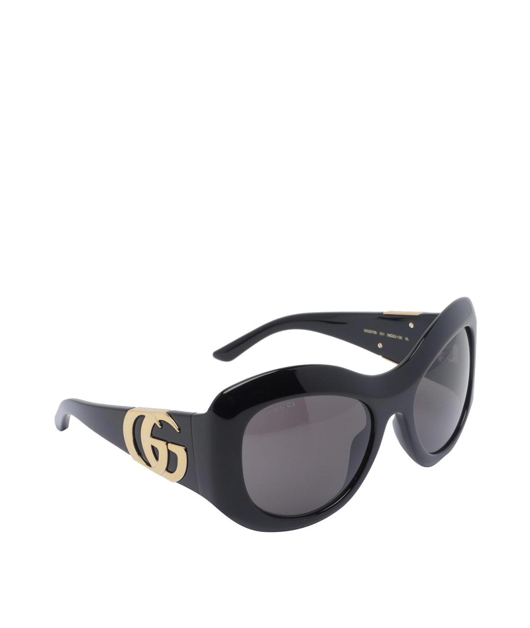 GUCCI Черные пластиковые солнцезащитные очки, фото 2