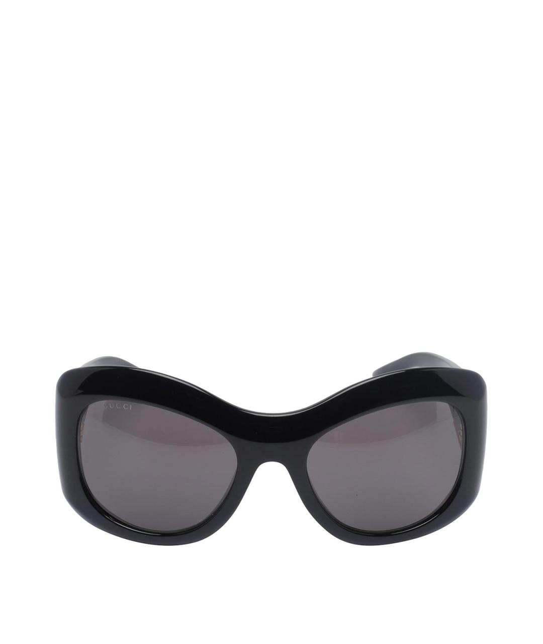 GUCCI Черные пластиковые солнцезащитные очки, фото 1