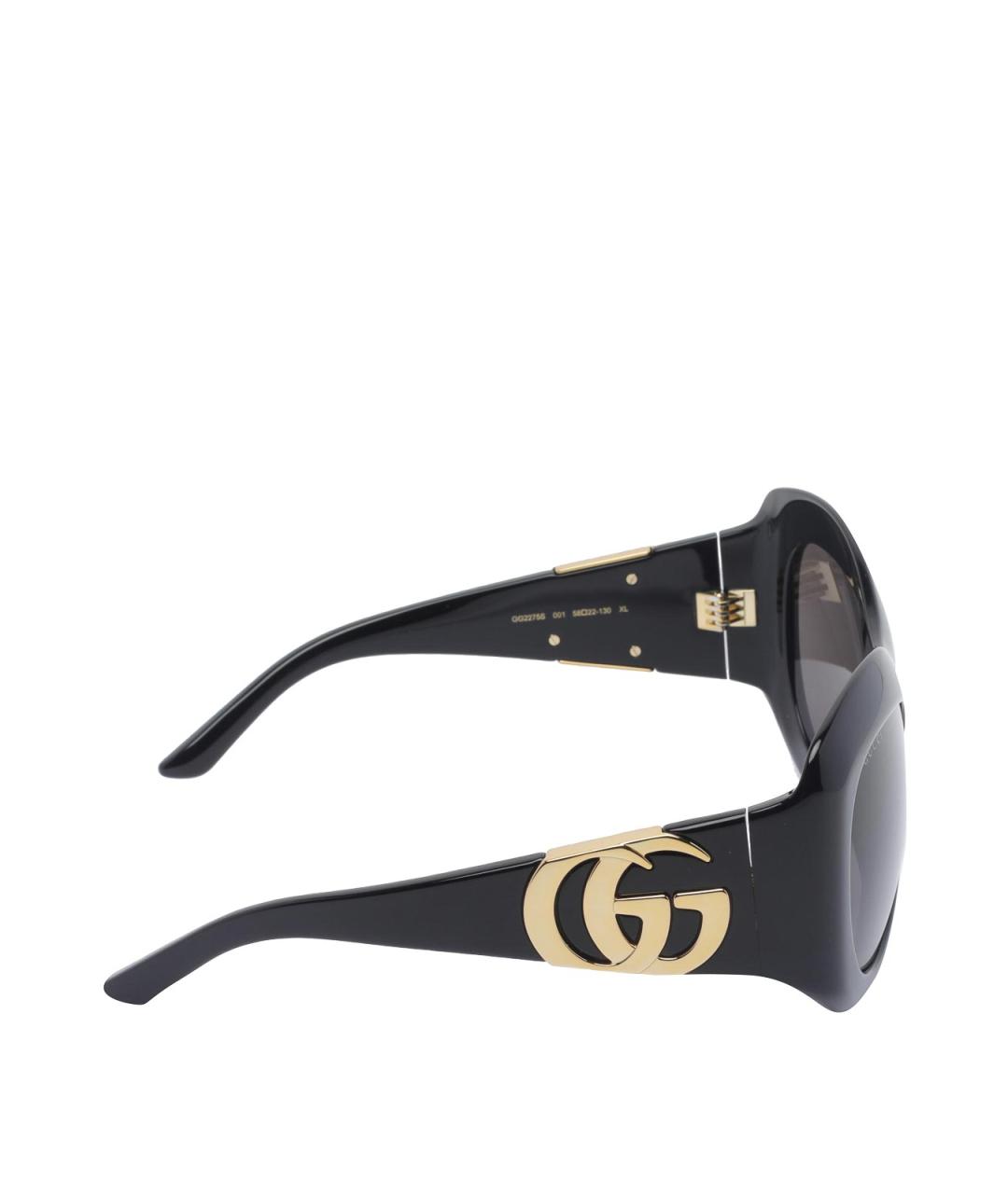 GUCCI Черные пластиковые солнцезащитные очки, фото 3