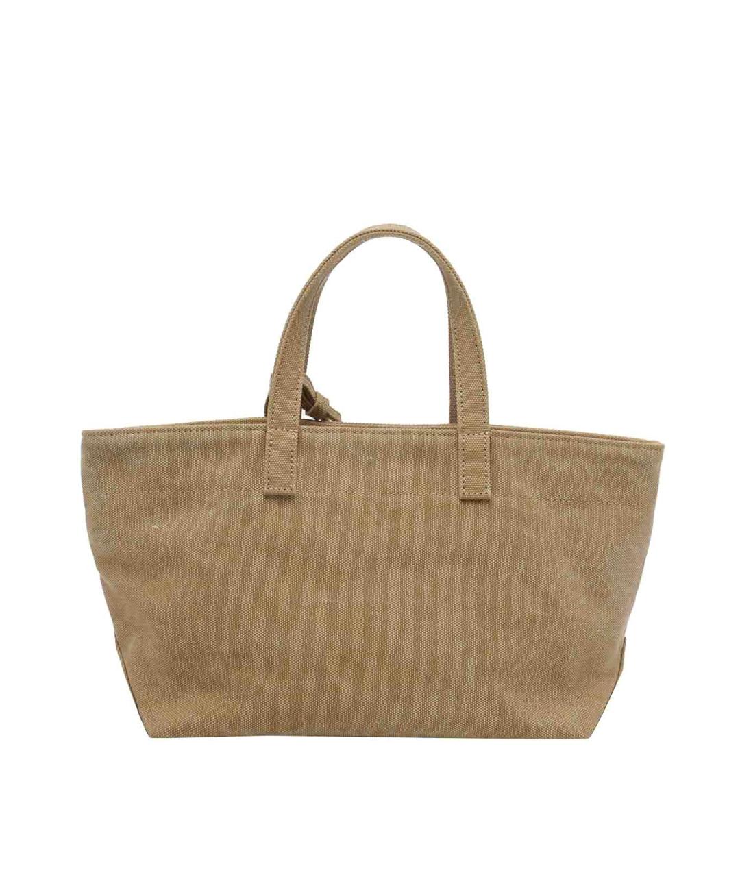A.P.C. Бежевая тканевая сумка тоут, фото 3
