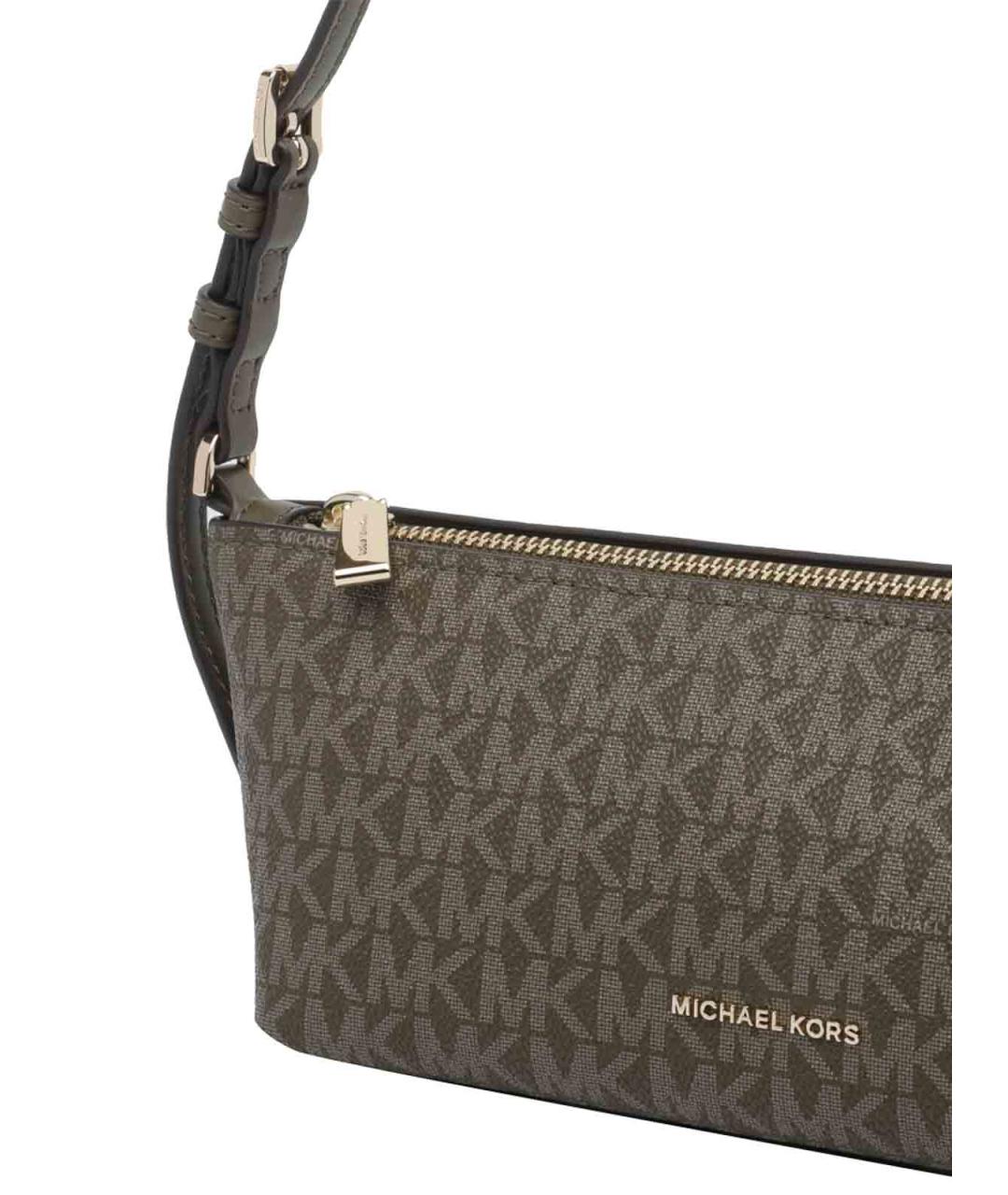 MICHAEL MICHAEL KORS Зеленая кожаная сумка через плечо, фото 4