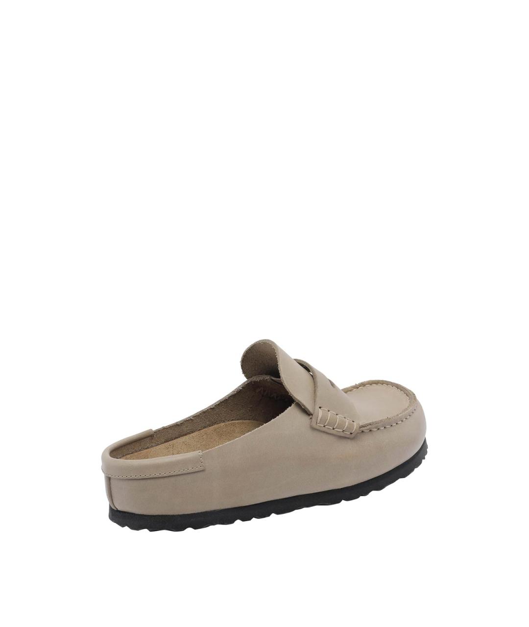 BIRKENSTOCK Бежевые кожаные мюли, фото 3