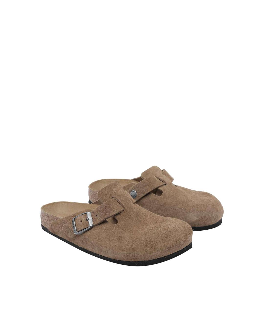 BIRKENSTOCK Бежевые замшевые мюли, фото 2