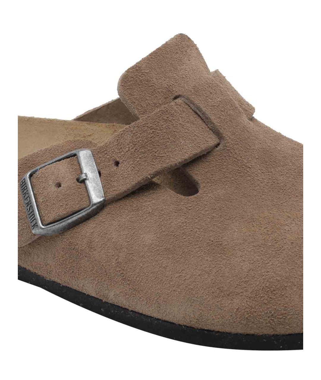 BIRKENSTOCK Бежевые замшевые мюли, фото 4