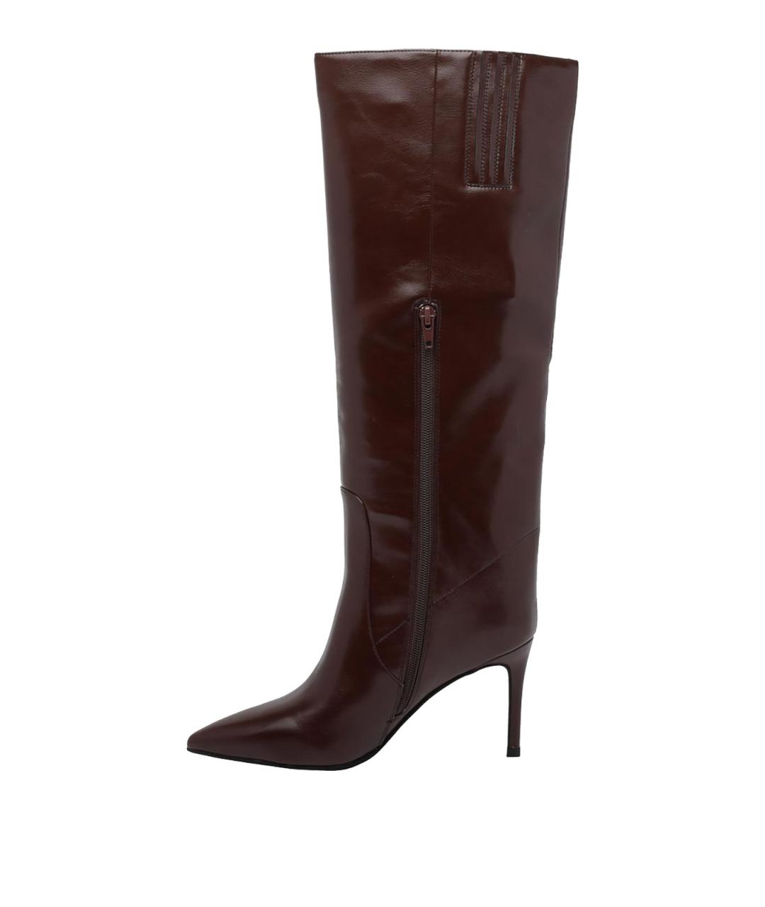 JEFFREY CAMPBELL Коричневые кожаные сапоги, фото 4