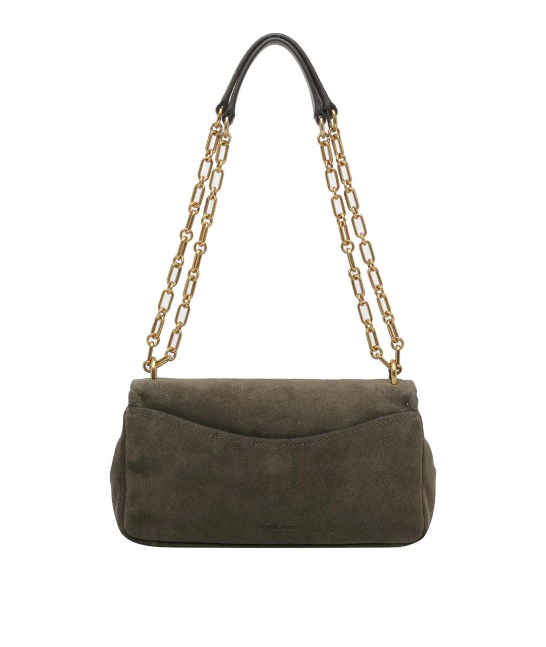 MICHAEL MICHAEL KORS Хаки кожаная сумка через плечо, фото 3