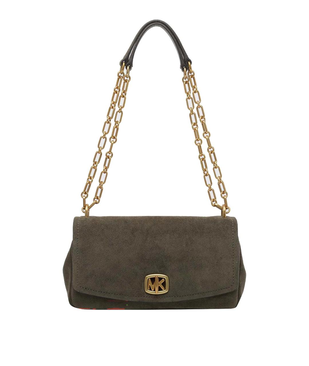MICHAEL MICHAEL KORS Хаки кожаная сумка через плечо, фото 1