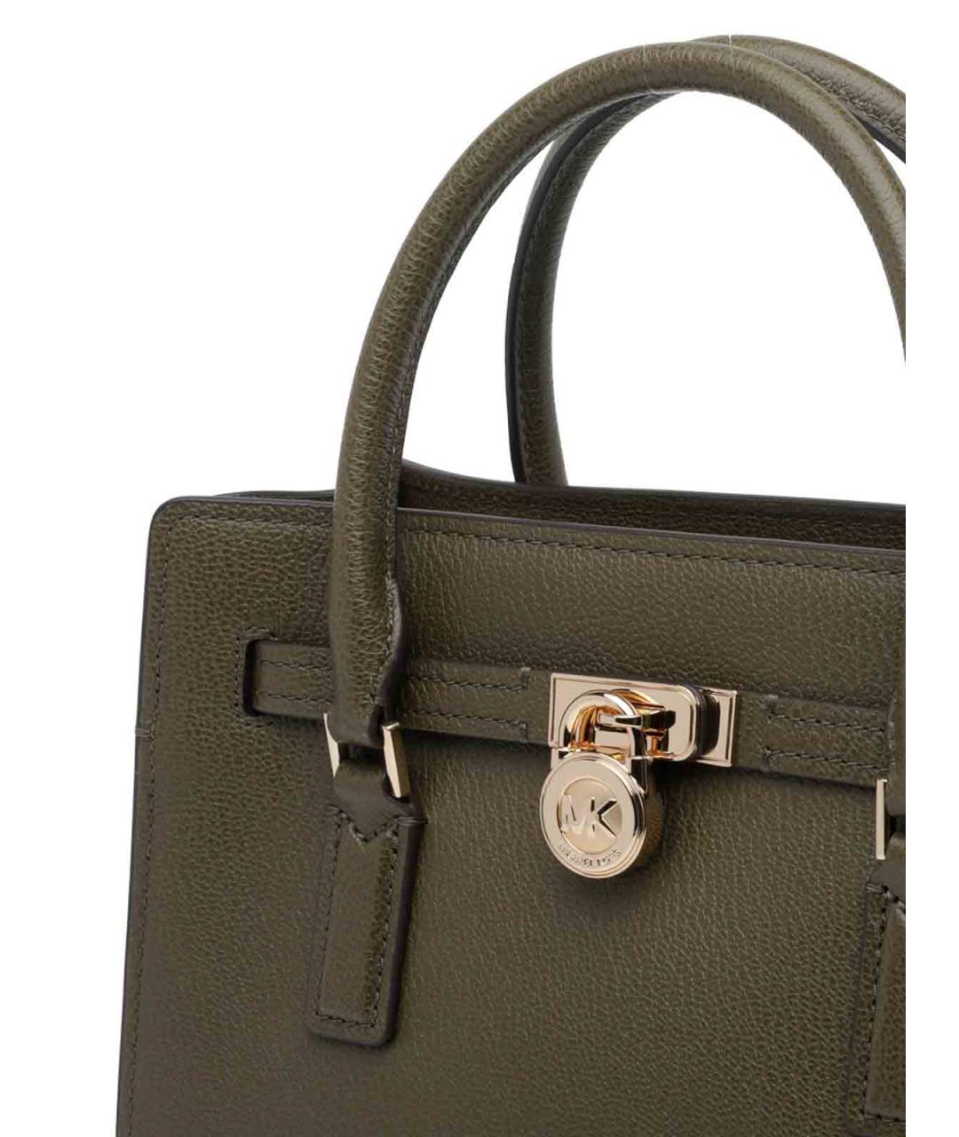 MICHAEL MICHAEL KORS Хаки кожаная сумка тоут, фото 4