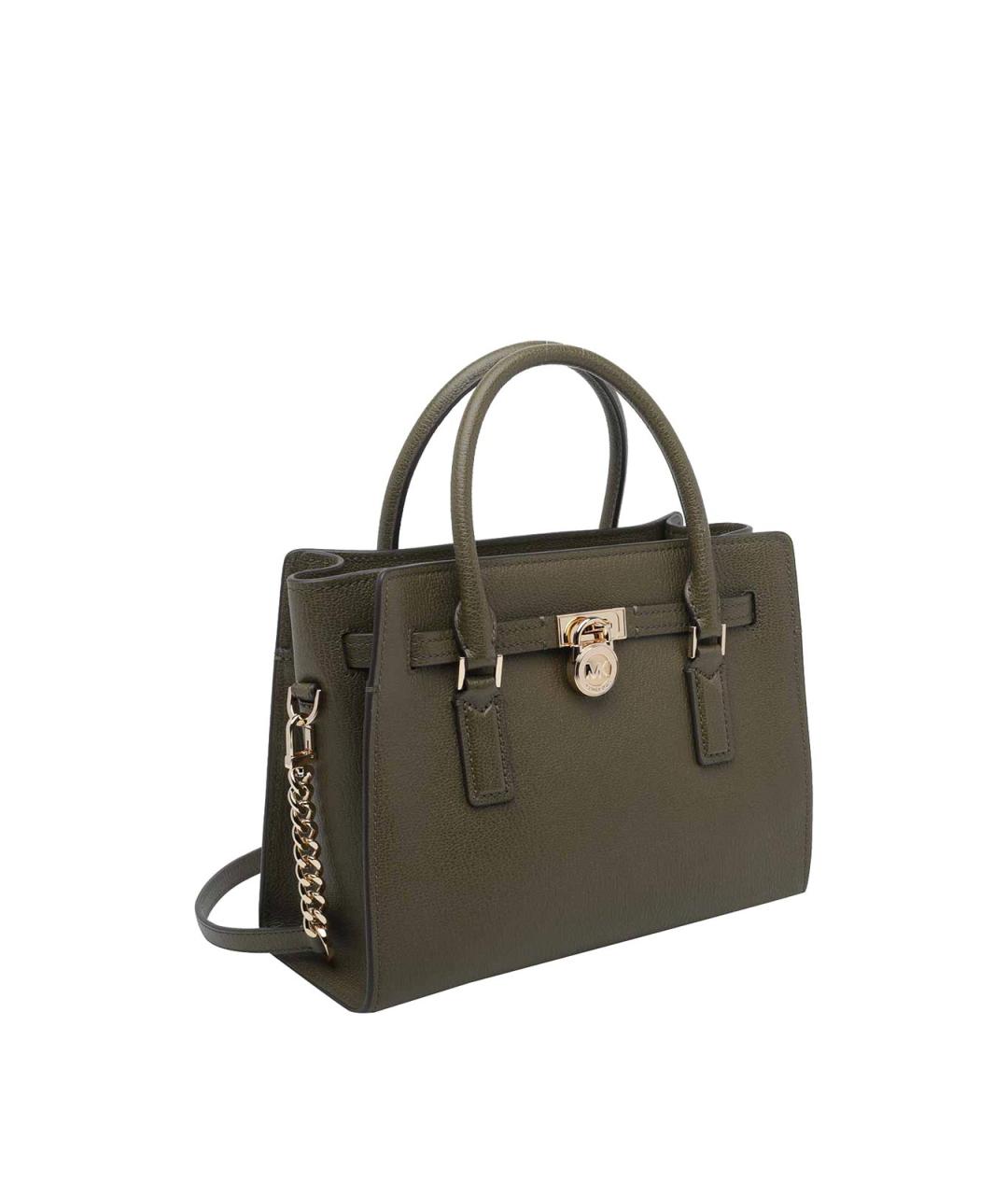 MICHAEL MICHAEL KORS Хаки кожаная сумка тоут, фото 2