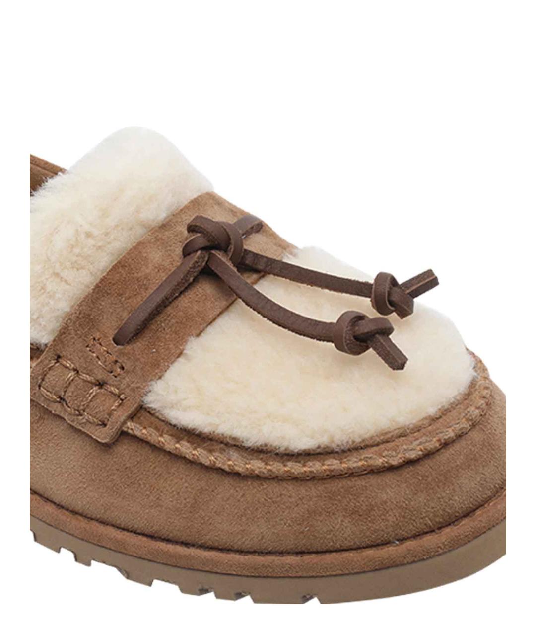 UGG Бежевые замшевые лоферы, фото 4