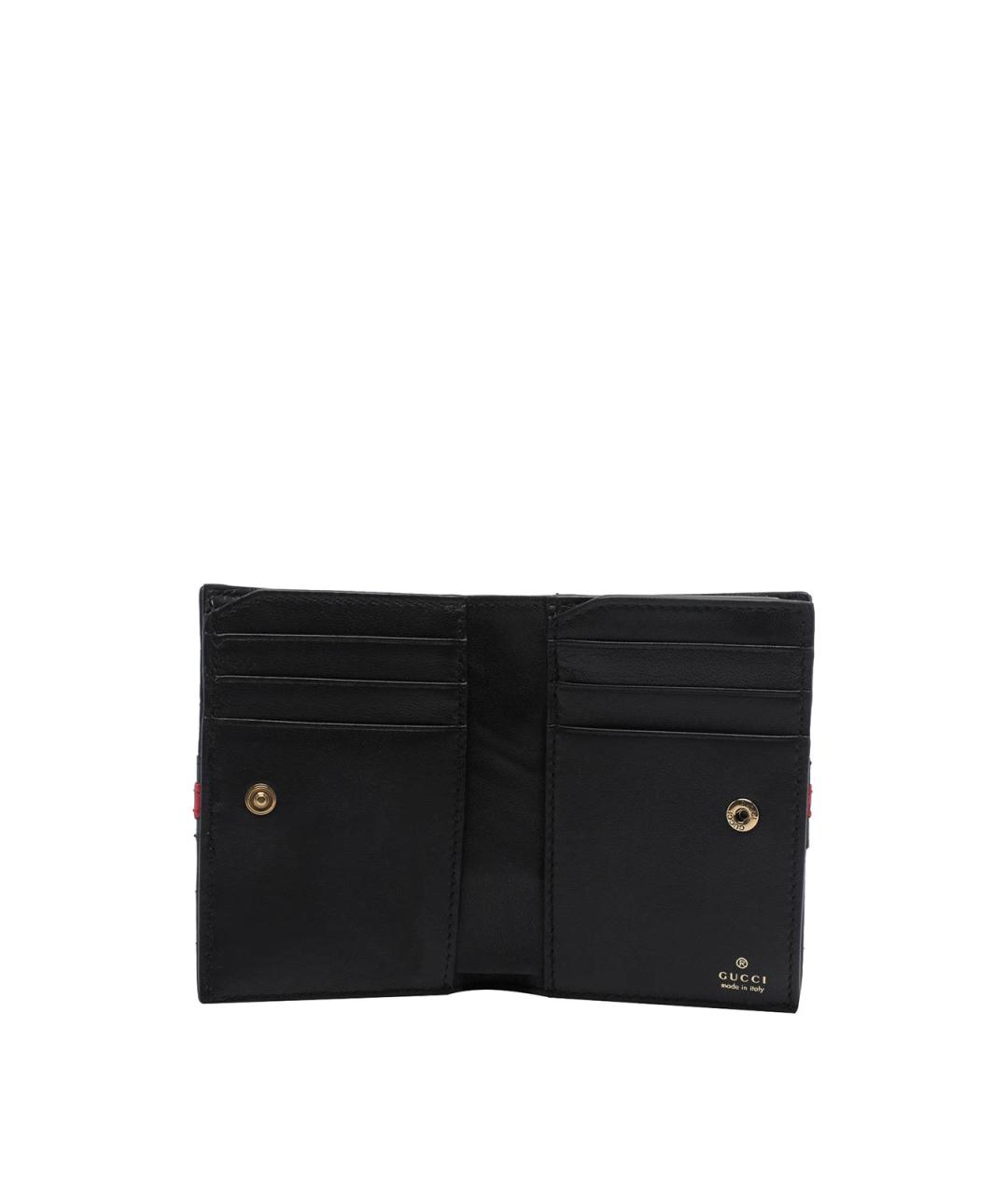 GUCCI Черный кожаный кошелек, фото 2