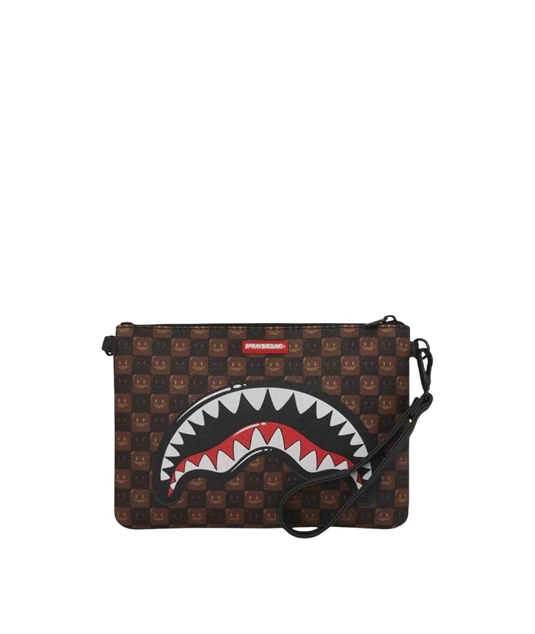 SPRAYGROUND Коричневая барсетка из искусственной кожи, фото 4