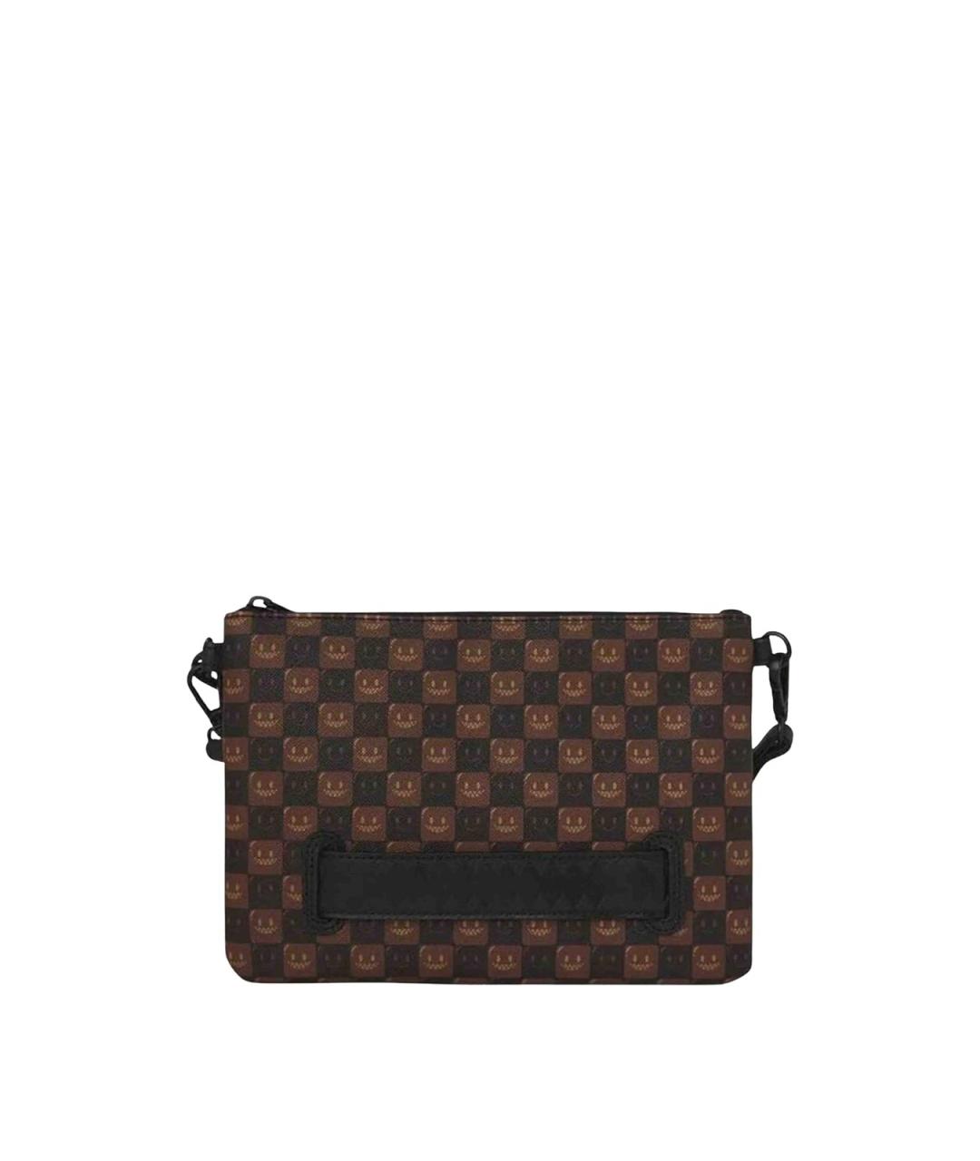 SPRAYGROUND Коричневая барсетка из искусственной кожи, фото 3