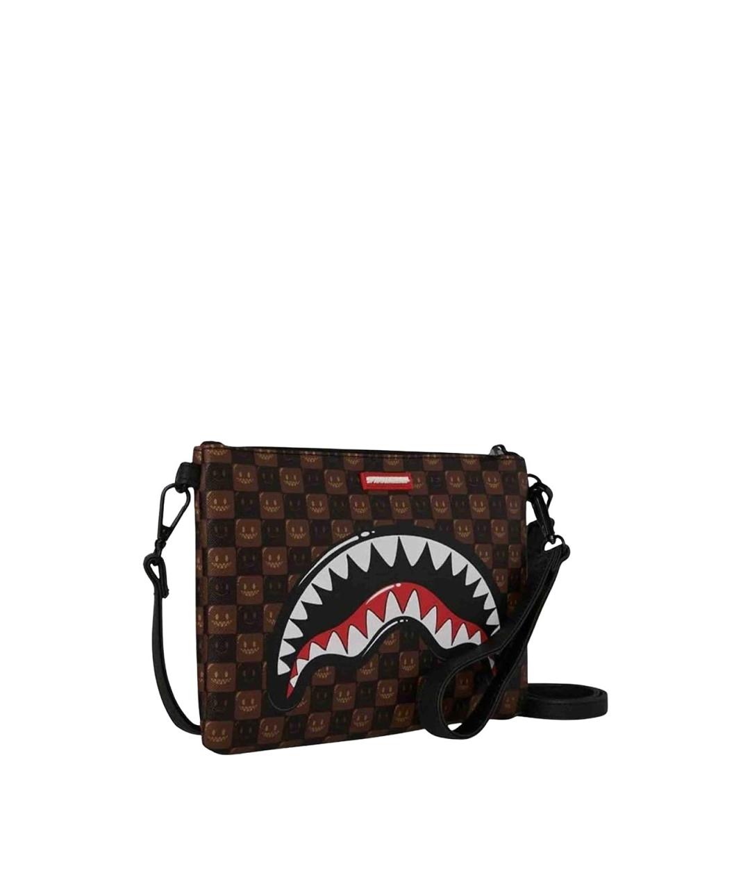 SPRAYGROUND Коричневая барсетка из искусственной кожи, фото 2