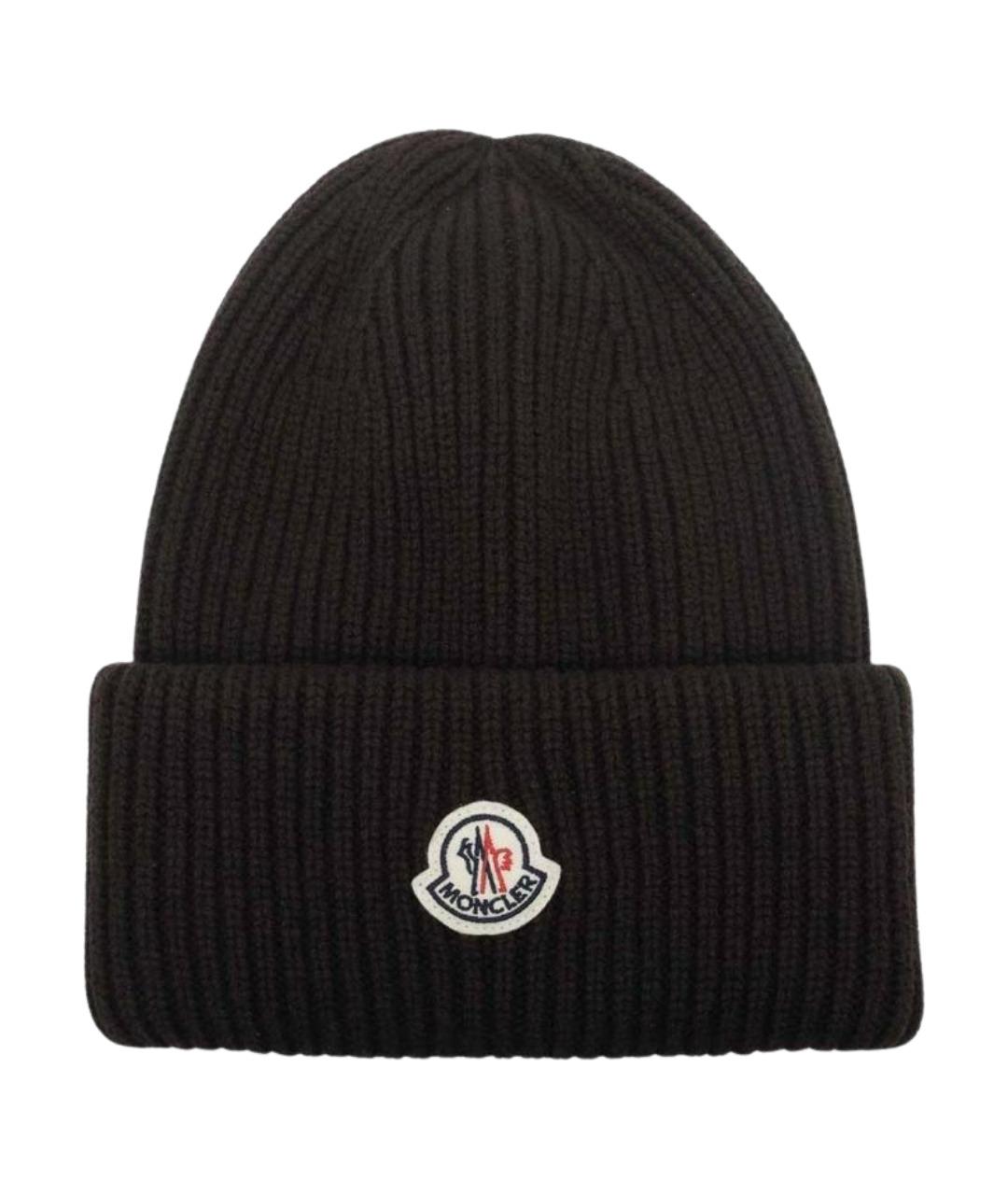 MONCLER Коричневая кашемировая шапка, фото 1