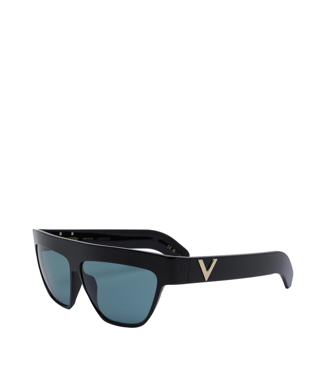 VALENTINO Черные пластиковые солнцезащитные очки, фото 4