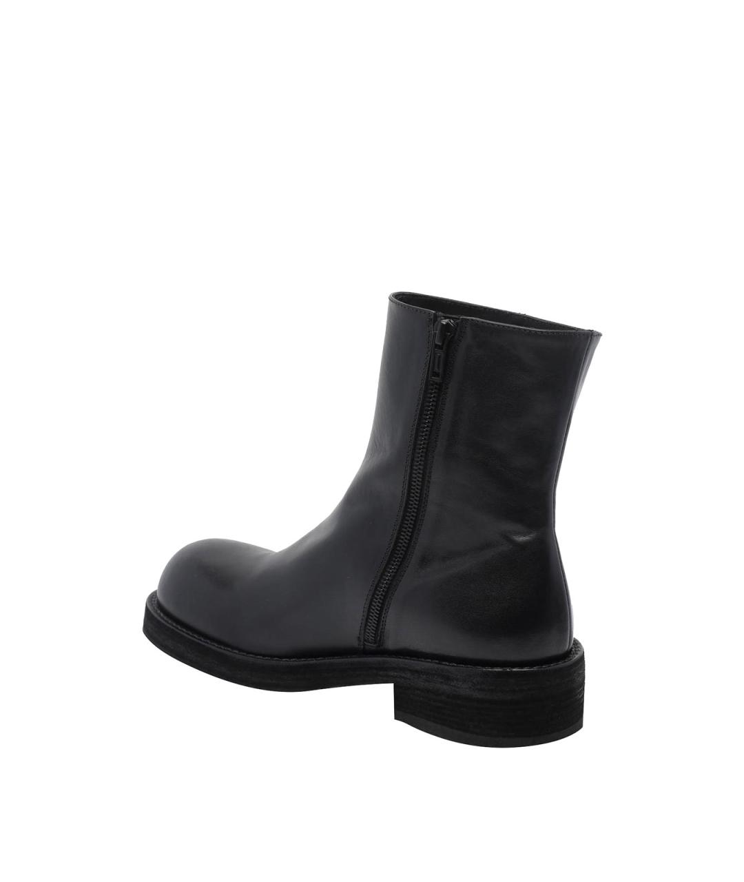 ANN DEMEULEMEESTER Черные кожаные высокие ботинки, фото 4
