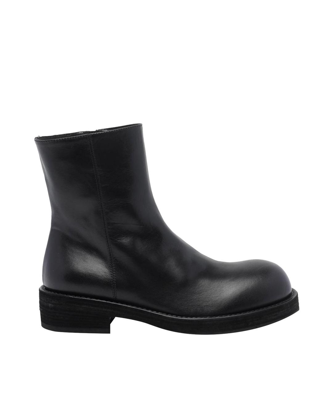 ANN DEMEULEMEESTER Черные кожаные высокие ботинки, фото 1