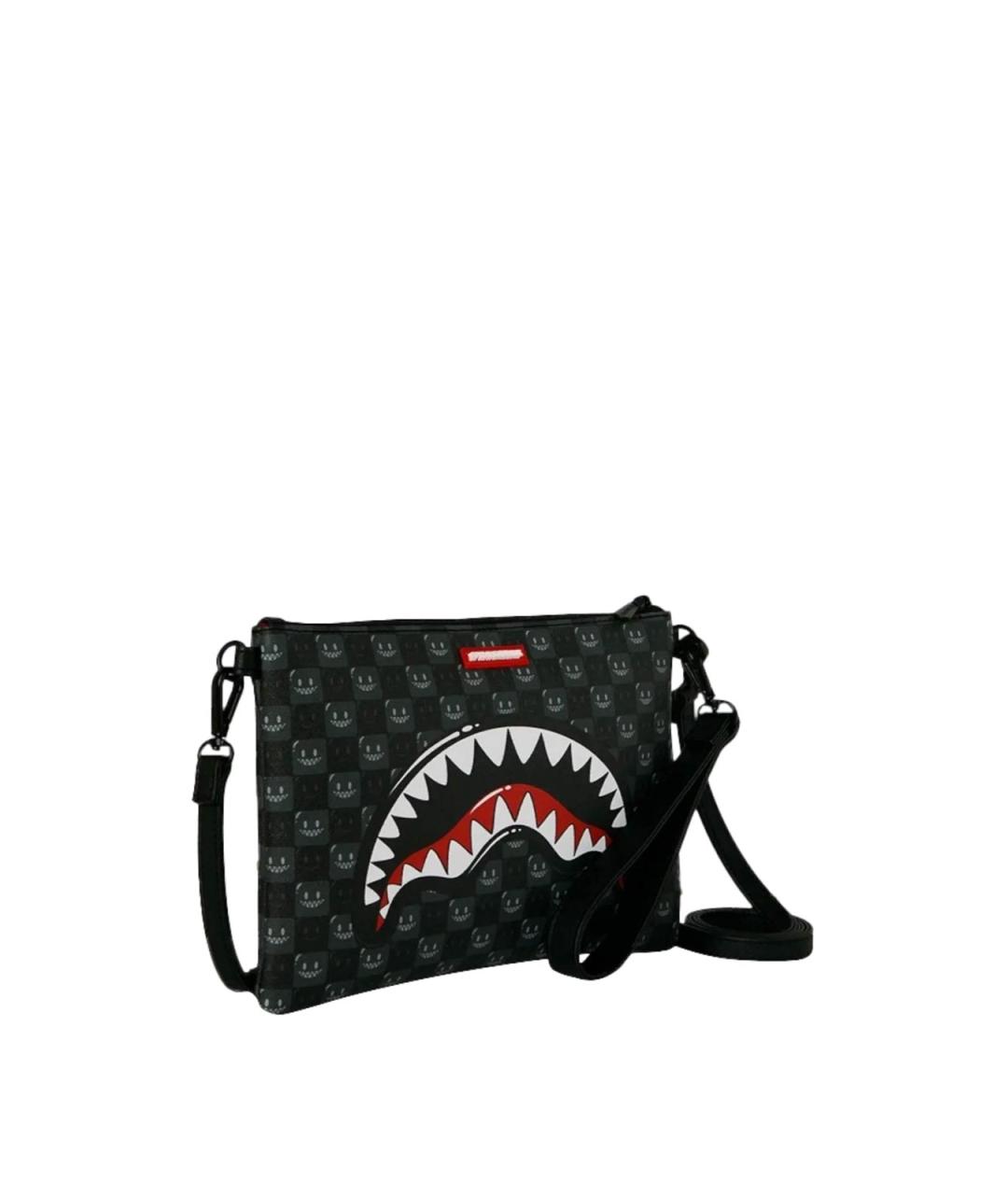SPRAYGROUND Черная сумка на плечо из искусственной кожи, фото 2
