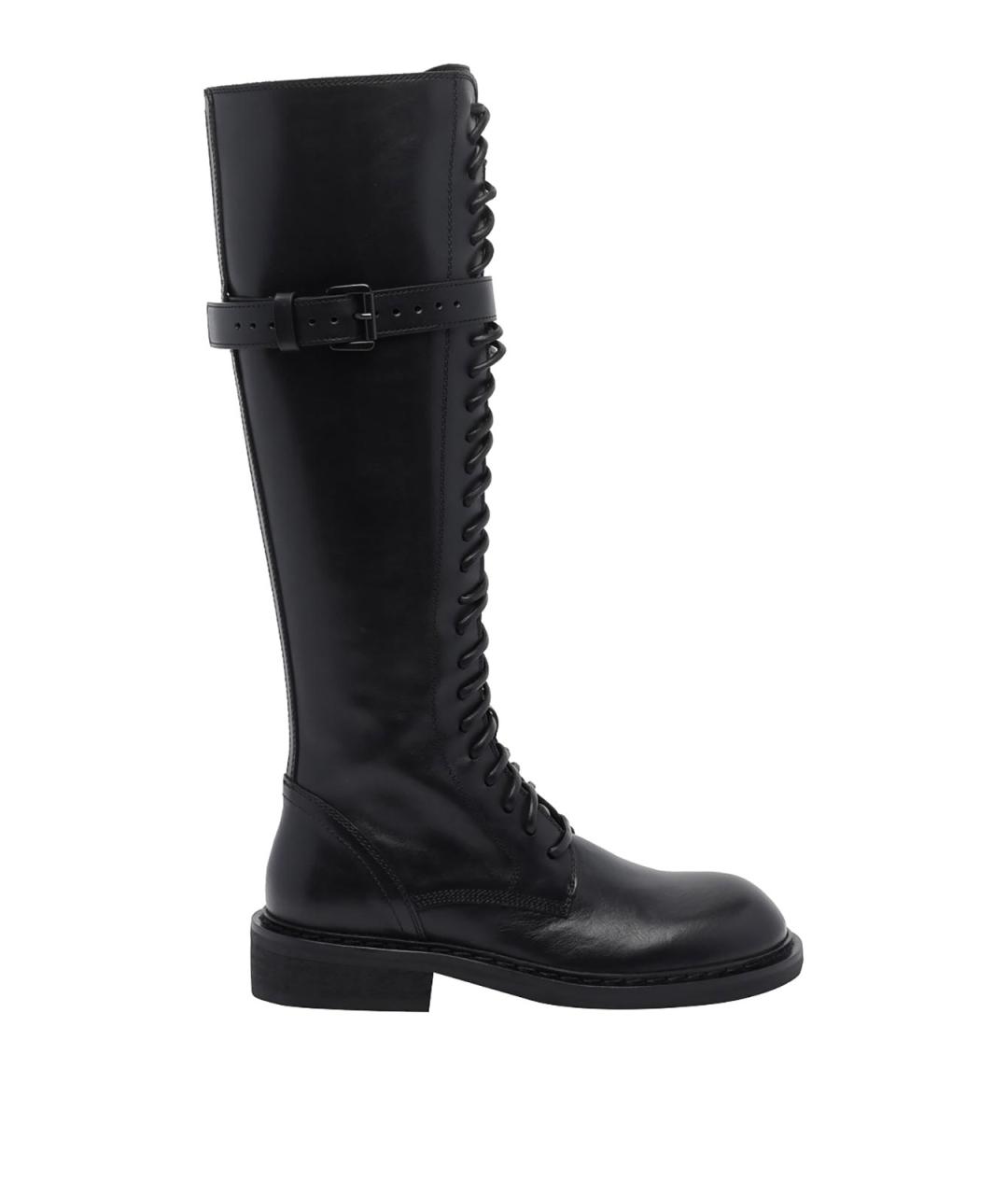 ANN DEMEULEMEESTER Черные кожаные сапоги, фото 1