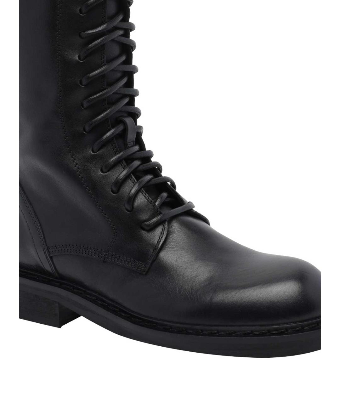 ANN DEMEULEMEESTER Черные кожаные сапоги, фото 4