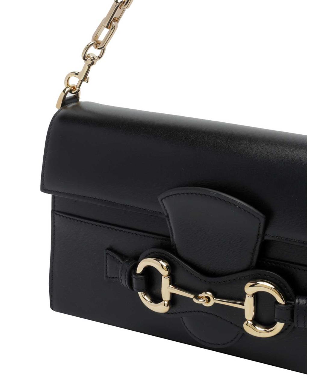 GUCCI Черная кожаная сумка через плечо, фото 4