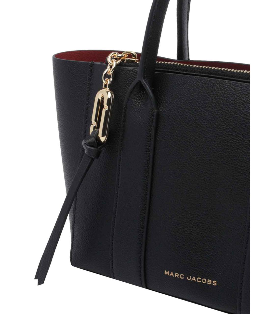 MARC JACOBS Черная кожаная сумка тоут, фото 4