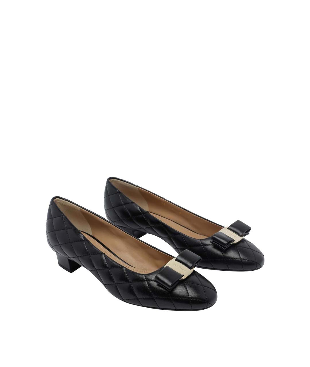 FERRAGAMO Черные кожаные туфли, фото 2