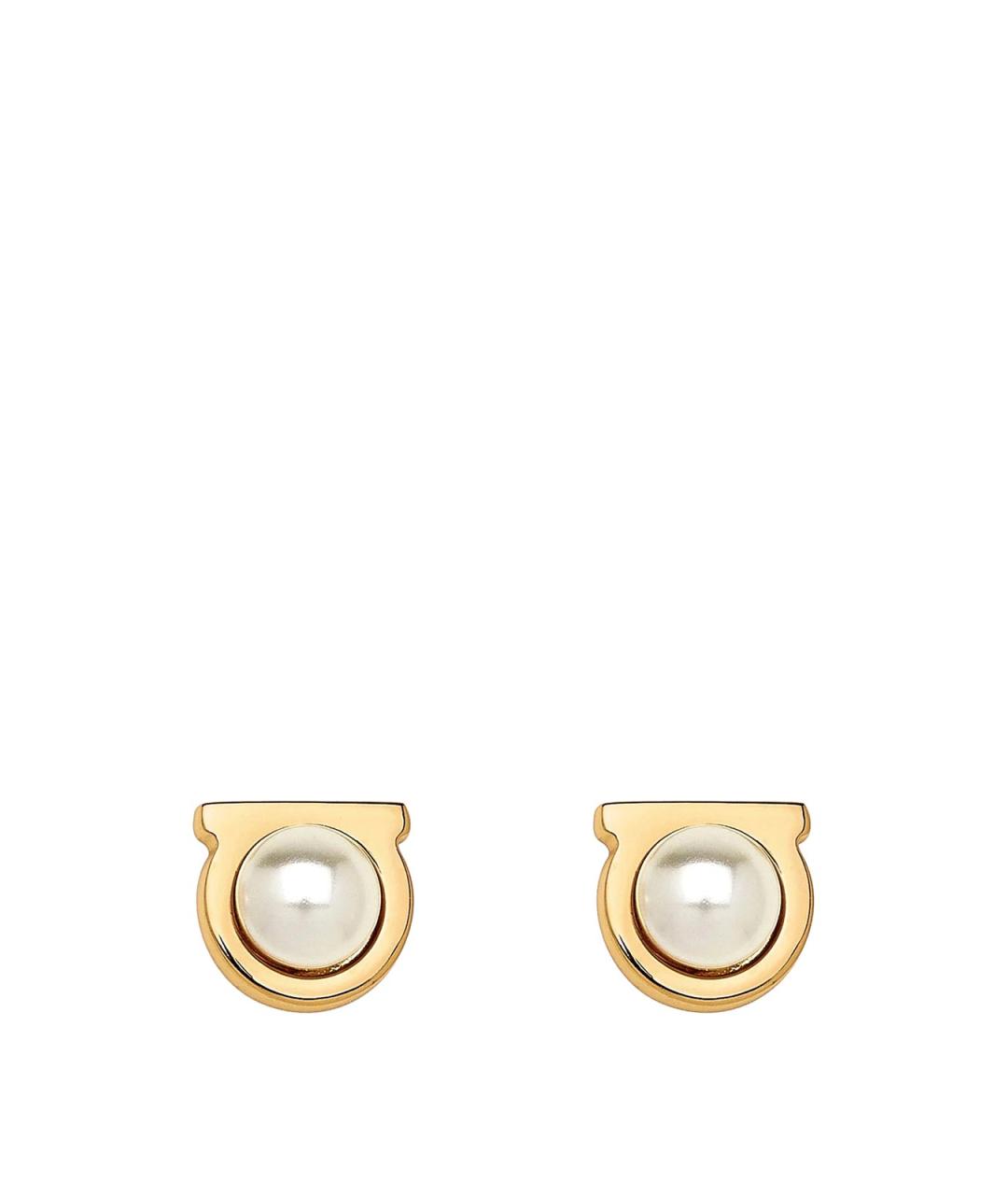 FERRAGAMO Золотые латунные серьги, фото 1