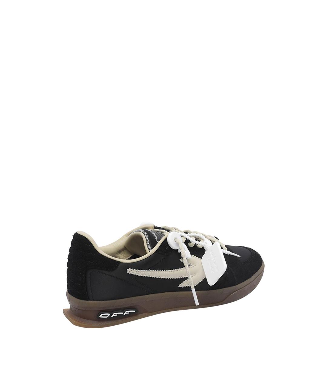 OFF-WHITE Черные замшевые низкие кроссовки / кеды, фото 3