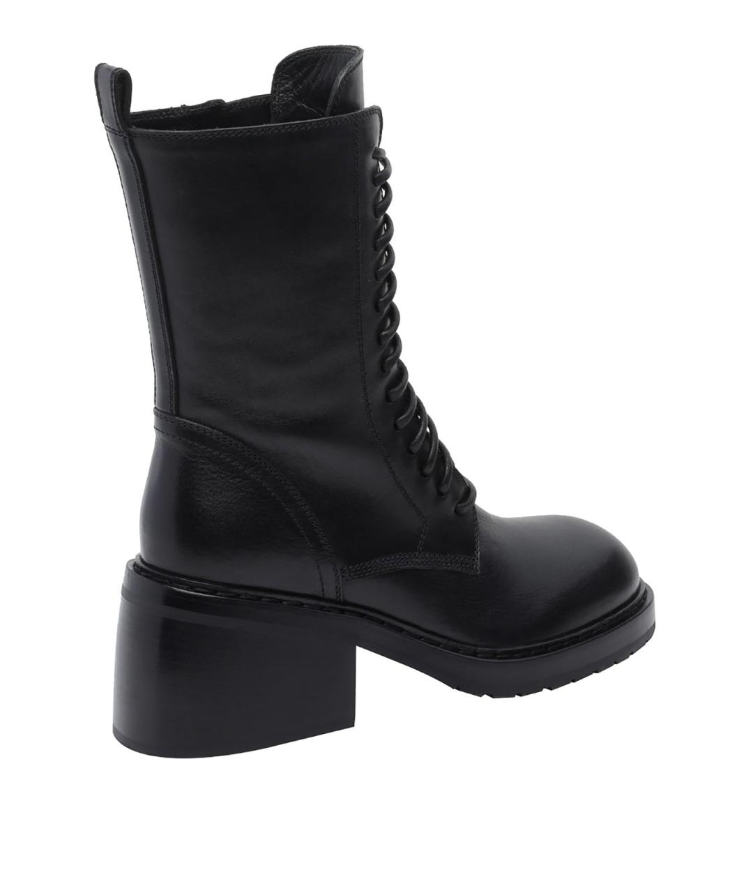 ANN DEMEULEMEESTER Черные кожаные ботинки, фото 3