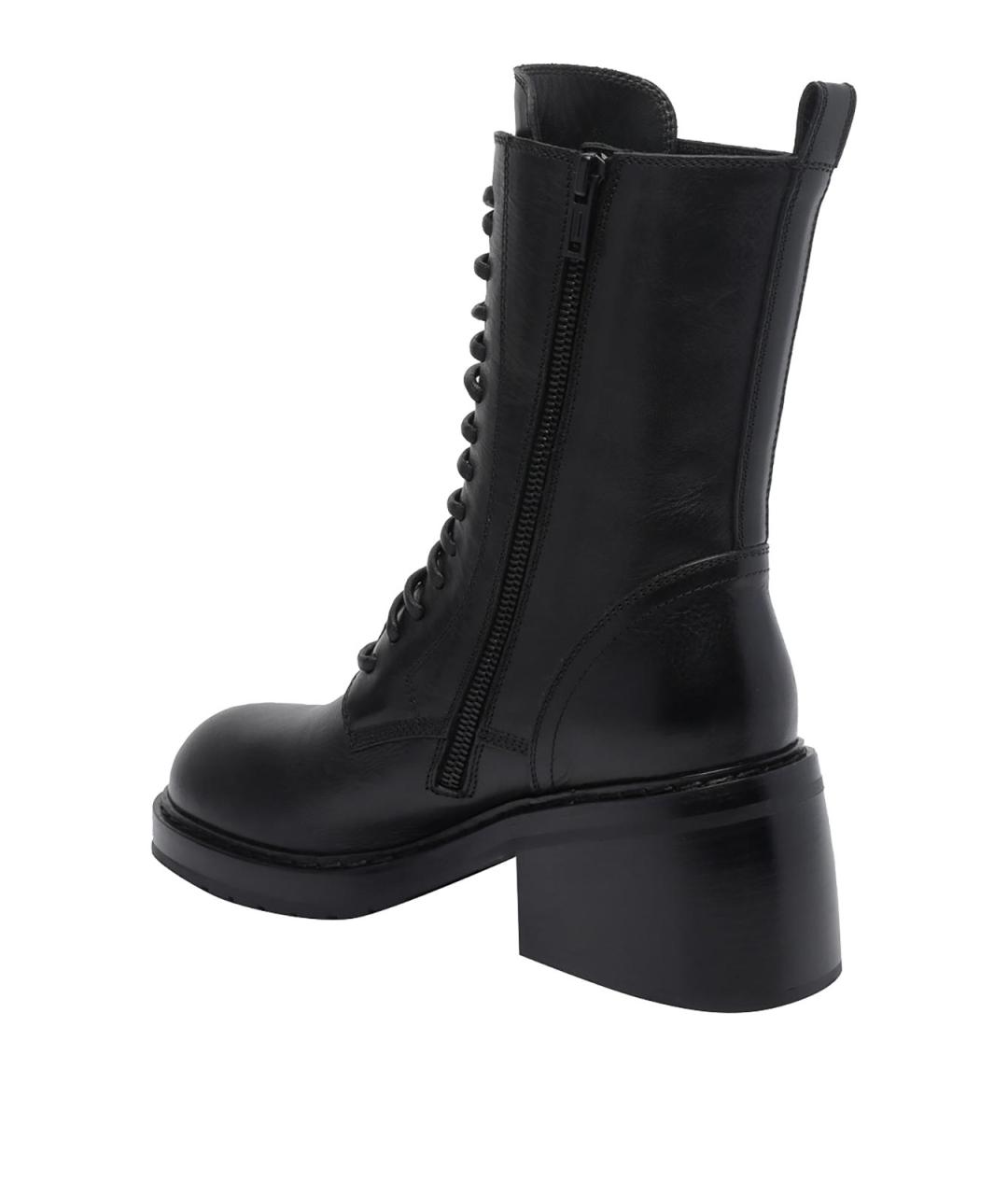 ANN DEMEULEMEESTER Черные кожаные ботинки, фото 4