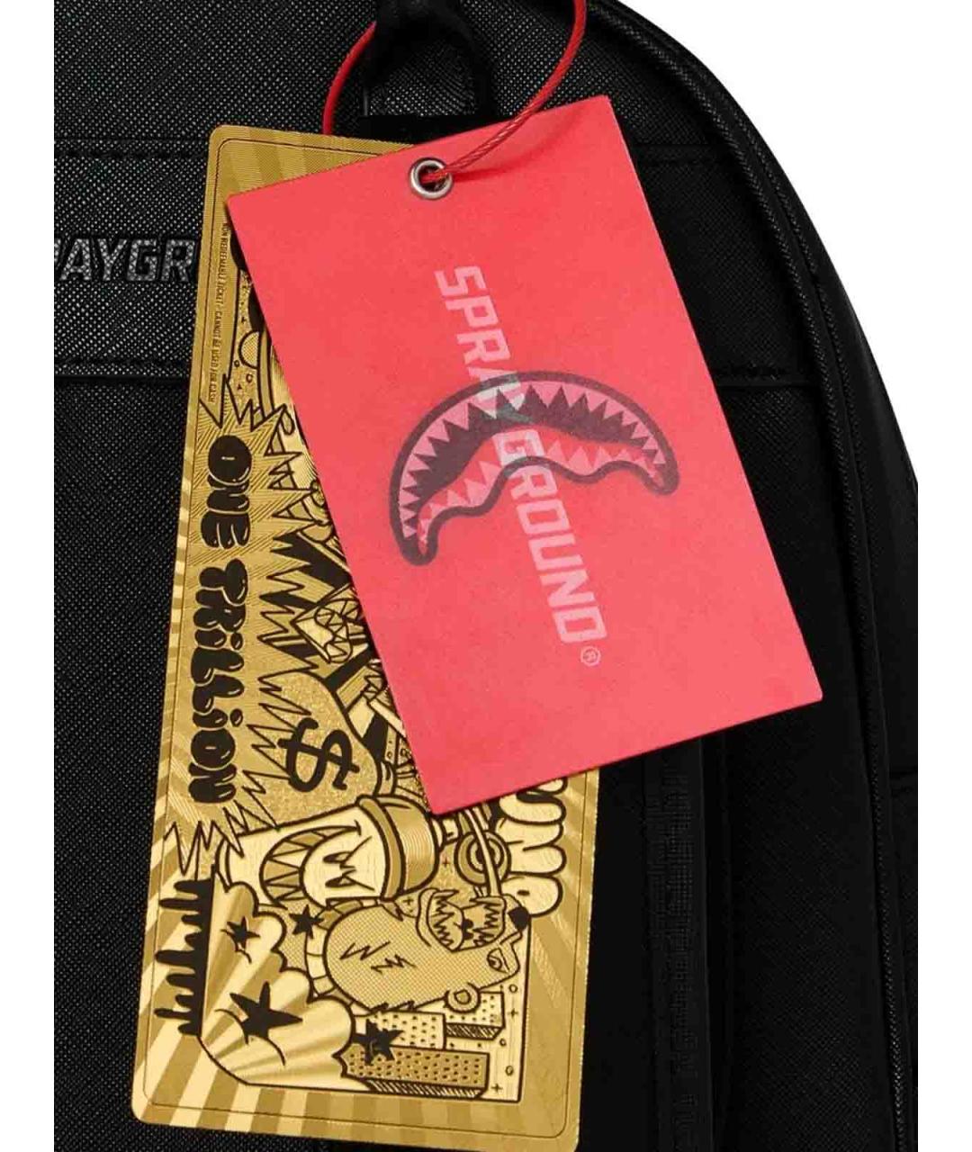 SPRAYGROUND Черный рюкзак из искусственной кожи, фото 3