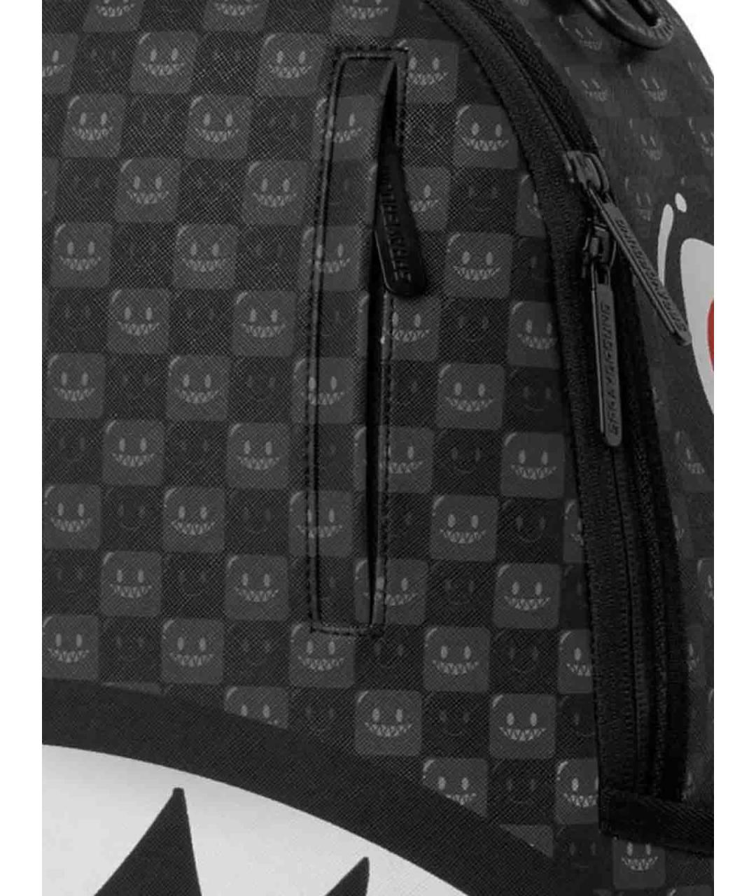 SPRAYGROUND Черный рюкзак из искусственной кожи, фото 5