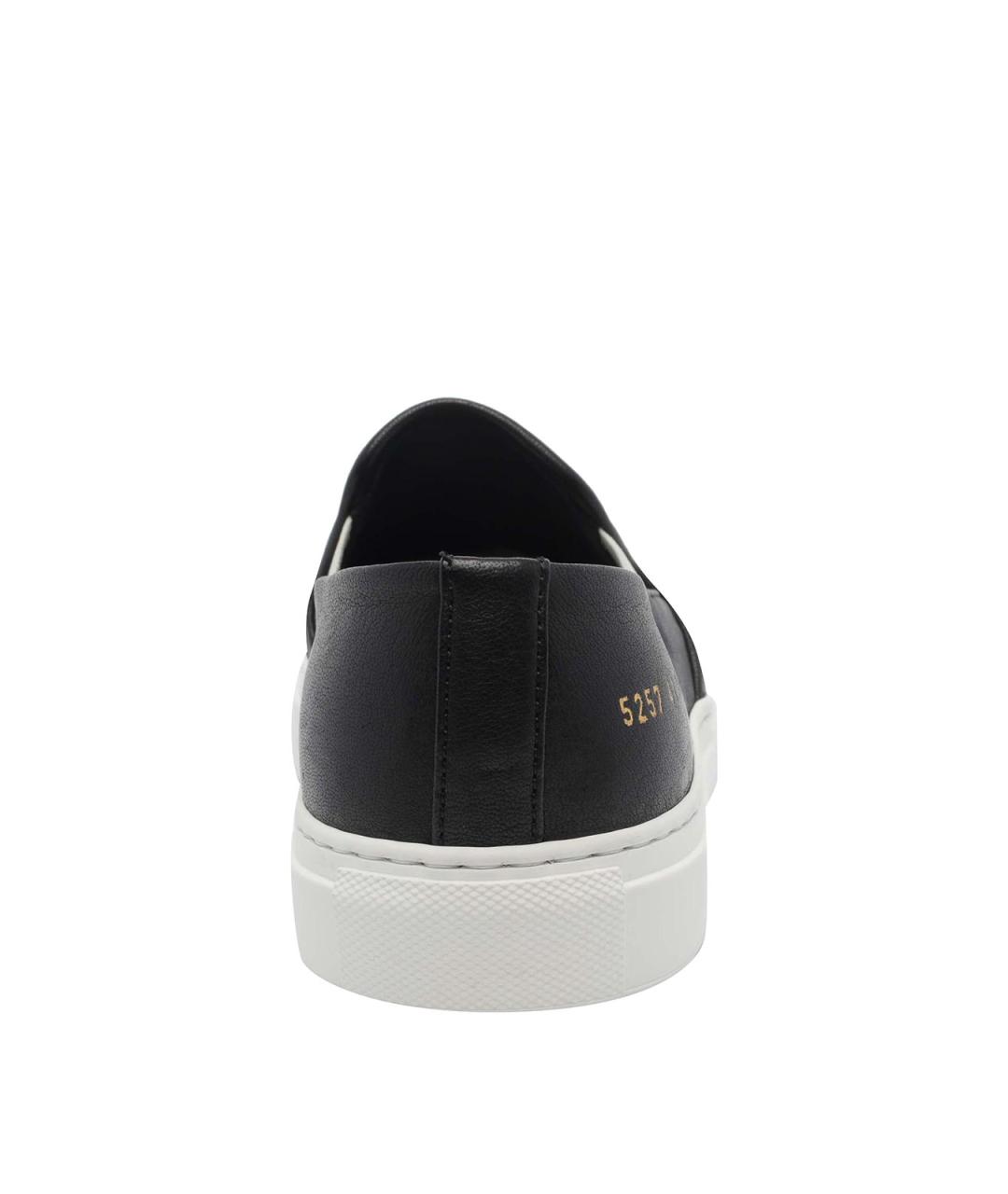 COMMON PROJECTS Черные кожаные слипоны, фото 4