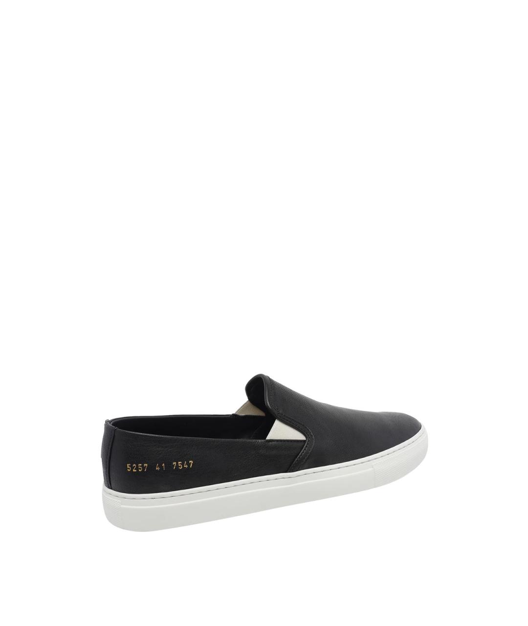 COMMON PROJECTS Черные кожаные слипоны, фото 3