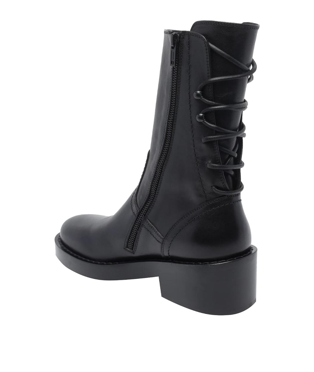 ANN DEMEULEMEESTER Черные кожаные ботинки, фото 4