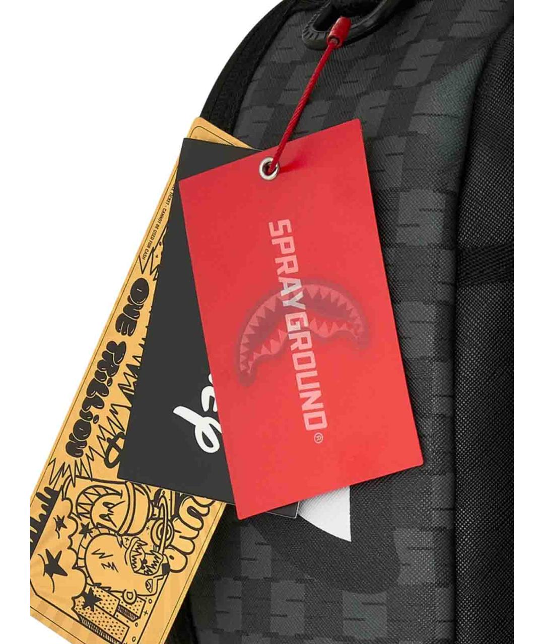 SPRAYGROUND Черный рюкзак из искусственной кожи, фото 4