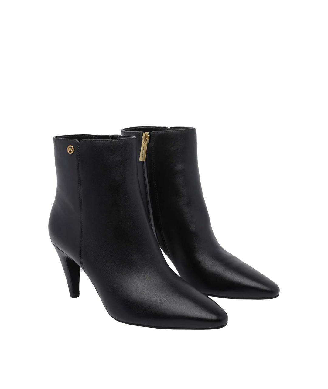 MICHAEL MICHAEL KORS Черные кожаные ботильоны, фото 2