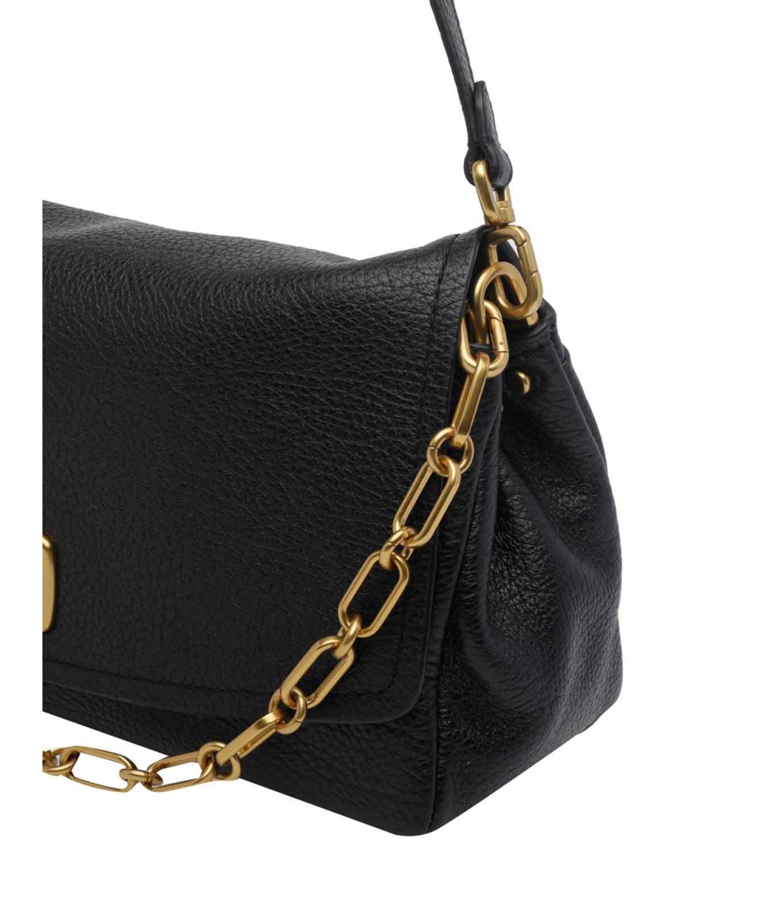 MICHAEL MICHAEL KORS Черная кожаная сумка через плечо, фото 4