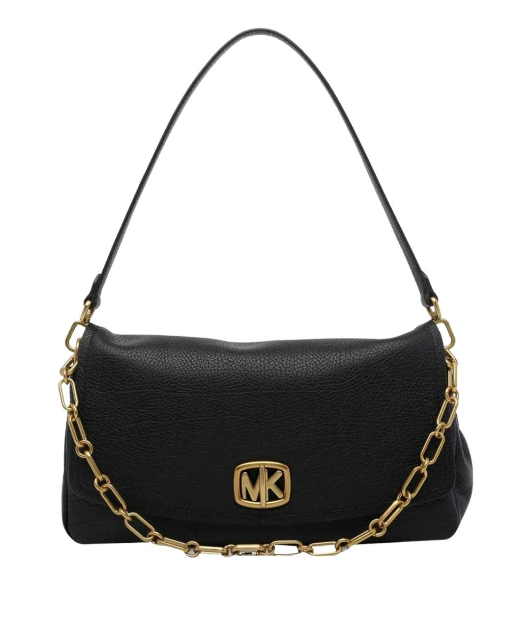 MICHAEL MICHAEL KORS Черная кожаная сумка через плечо, фото 1
