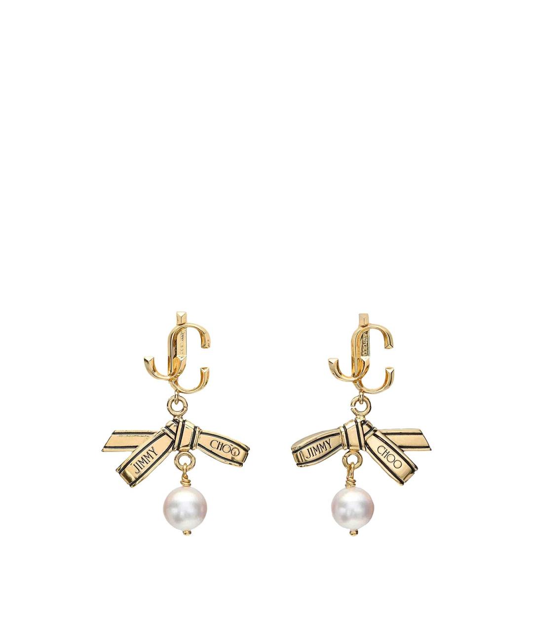 JIMMY CHOO Золотые металлические серьги, фото 1