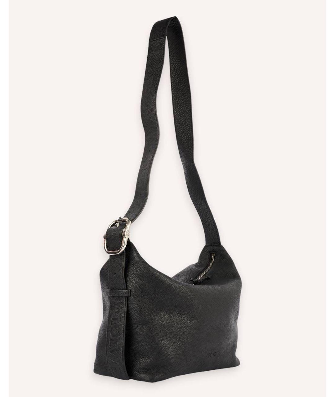 LOEWE Черная кожаная сумка на плечо, фото 4