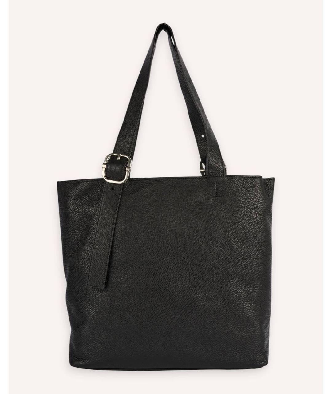 LOEWE Черная кожаная сумка тоут, фото 3