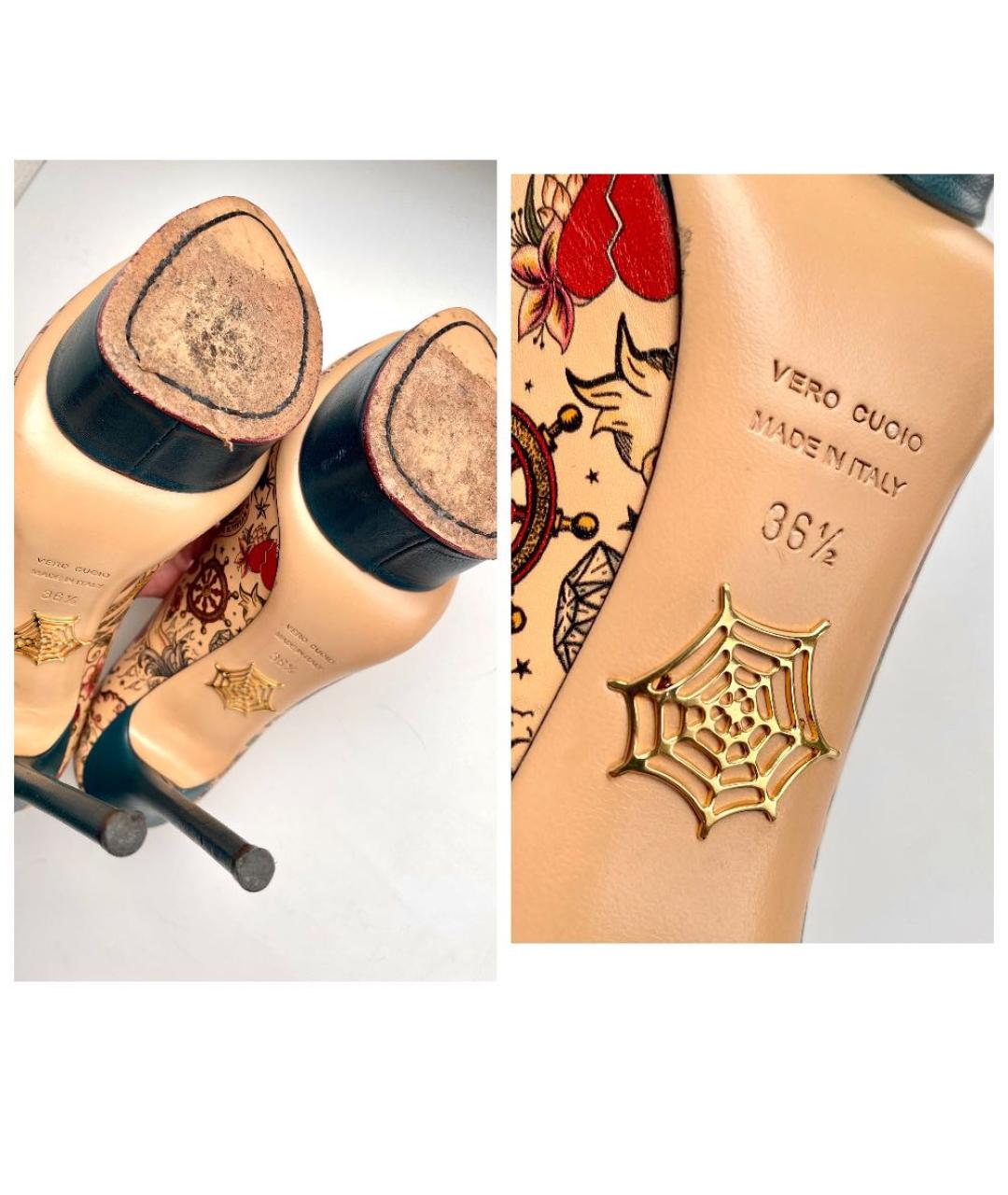 CHARLOTTE OLYMPIA Бежевые кожаные туфли, фото 8