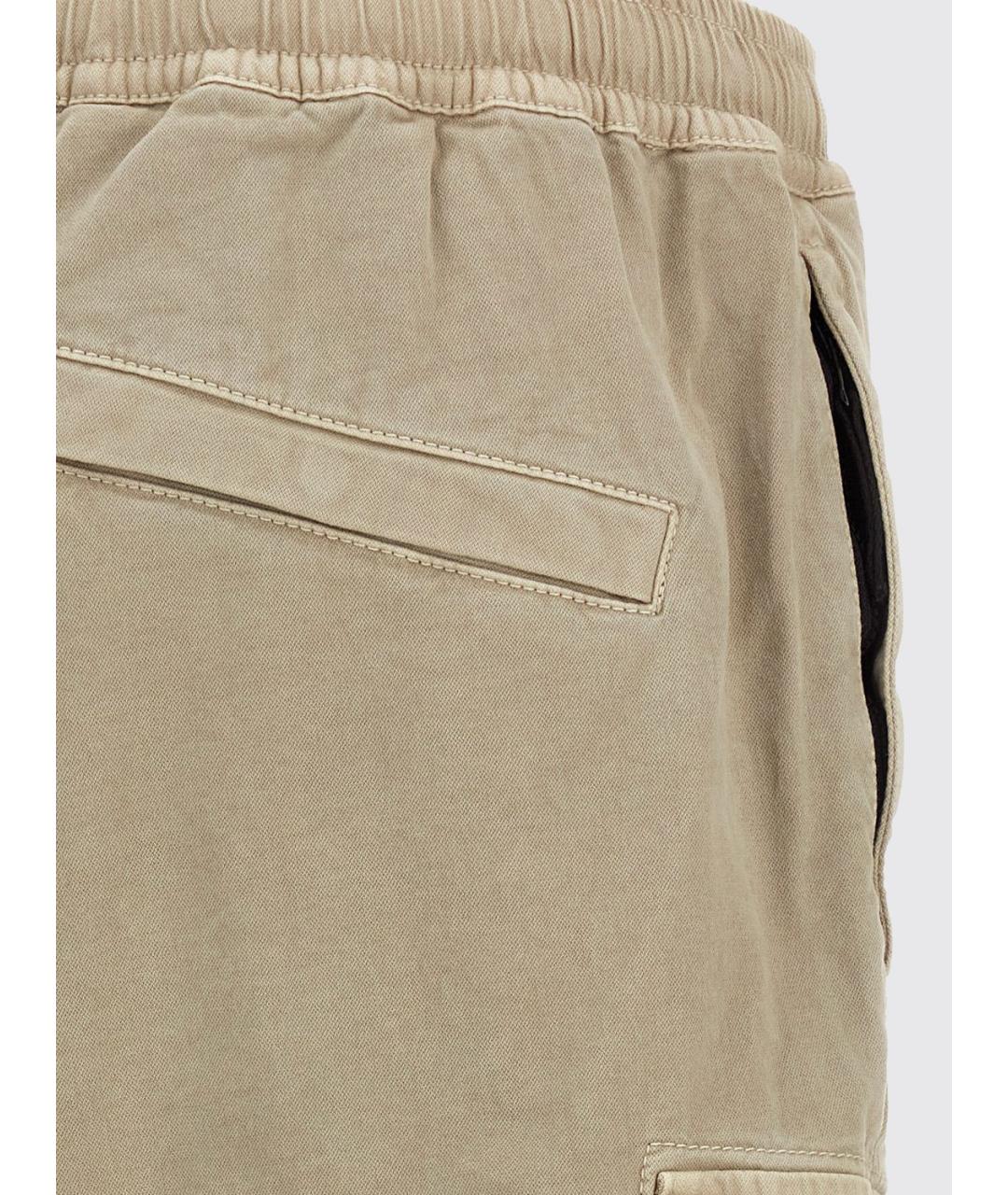 STONE ISLAND Бежевые полиамидовые повседневные брюки, фото 4