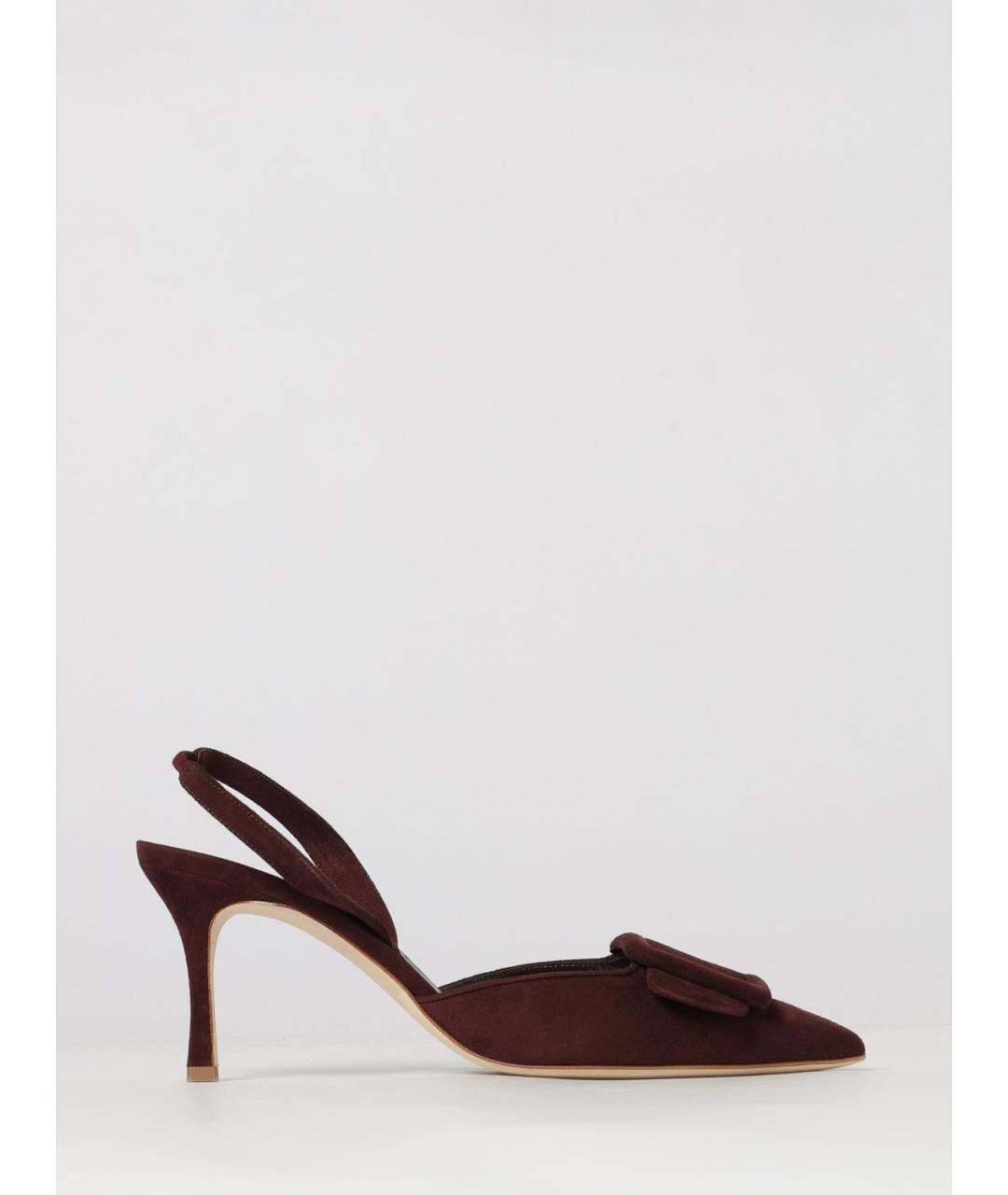 MANOLO BLAHNIK Бордовые туфли, фото 5