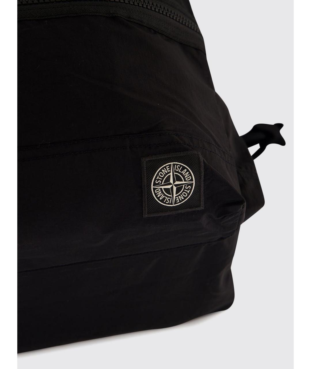 STONE ISLAND Черный синтетический рюкзак, фото 4